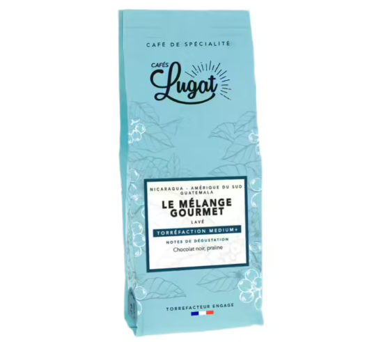 Café en grains - Le mélange gourmet - Cafés Lugat 250g