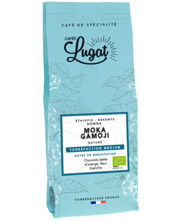 Café en grains - Moka Gamoji - Cafés Lugat 250g