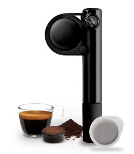 Cafetière Handpresso modèle Handpump Pop noire pour café moulu et dosettes ESE