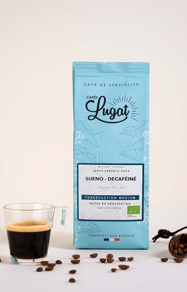paquet de café décaféiné