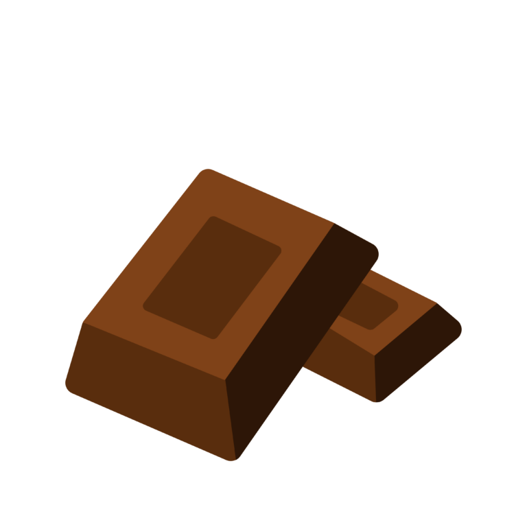 ingrédient carré de chocolat