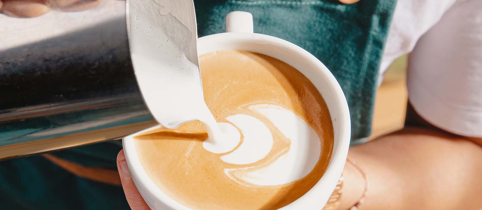 Cup of coffee with latte art Cup of coffee with latte art