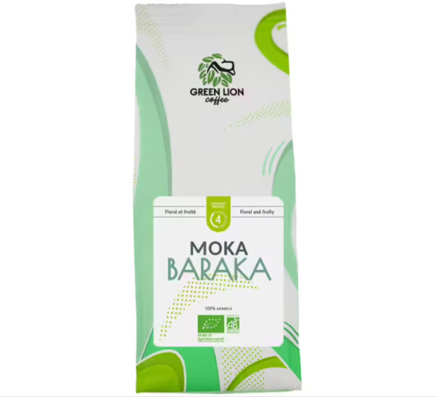 Green lion coffee Moka Baraka