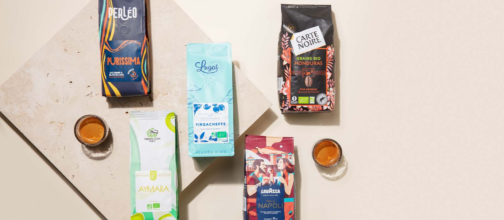 paquet grain de café label café durable
