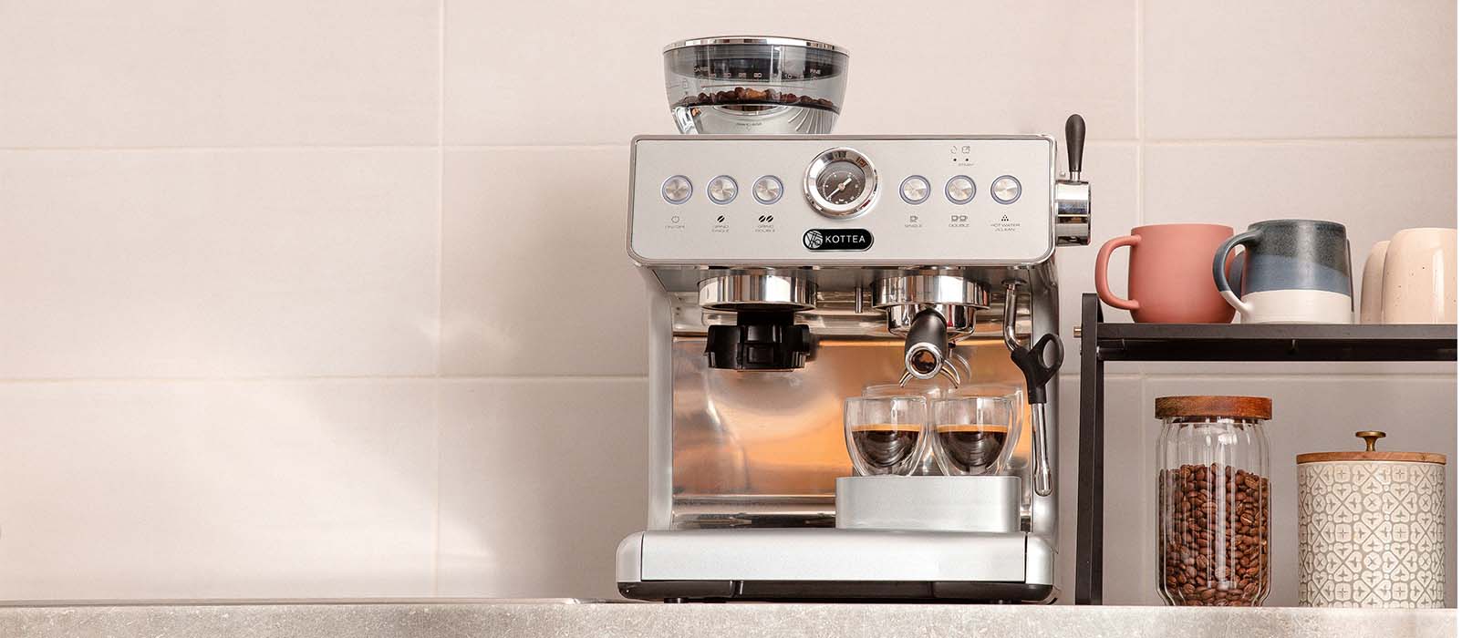 meilleure machine à café semi automatique pas chère kottea basil